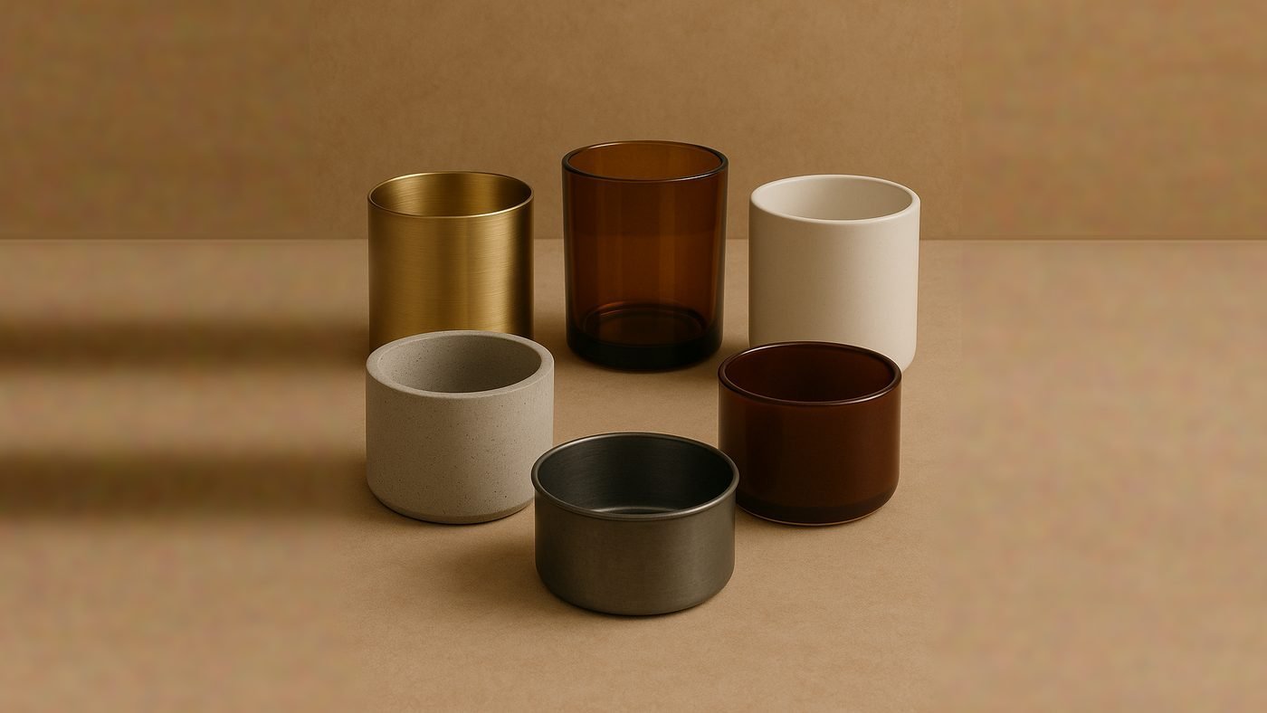 Vessel options for a first soy container candle